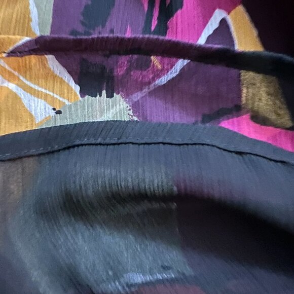 Lane Bryant Plus Multicolor Floral Short Sleeves Blouse - Picture 7 of 11